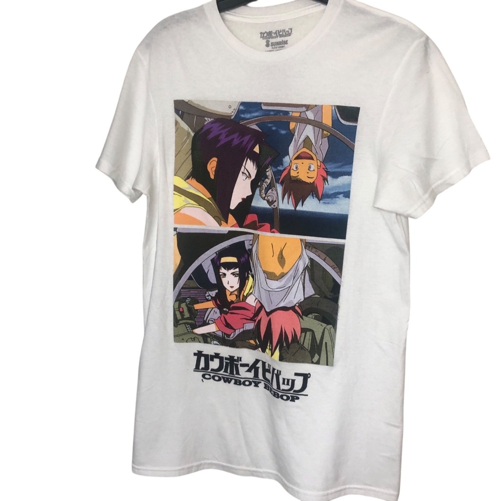 Cowboy Bebop Graphic Short Sleeve T-Shirt, Size Small, White